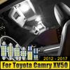 For Toyota Camry 50 XV50 2012 2013 2014 2015 2016 2017 7PCS Car LED Interior Dome Reading Lamps Vanity Mirror Lights Trunk Bulbs