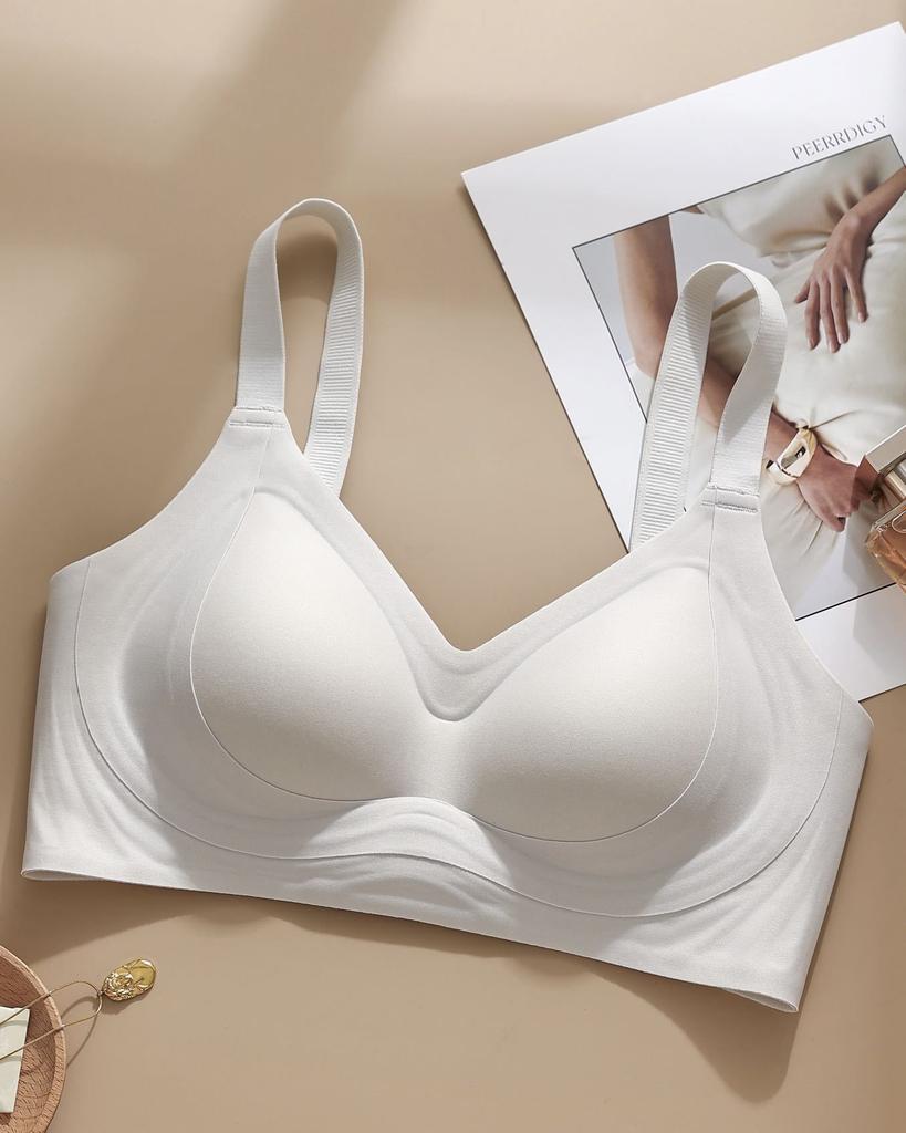 Jelly glue strip, fully fixed cup, underwear, women's small breasts gathered, not empty cup, pull up support, anti-sagging palm cup, bra