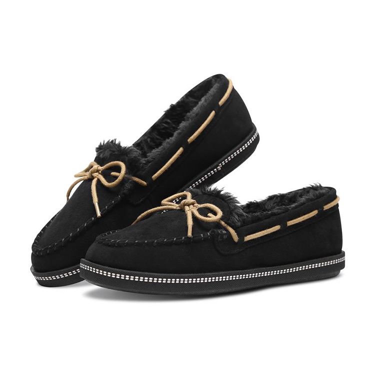 Skechers Уютный костер Низкие слипоны Лоферы Женские лоферы Черный 32782-BLK