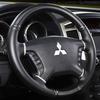 Для Mitsubishi Pajero 2007-2014 Galant 2008-2012 Ручная прошивка Черная Кожа углеродное волокно Чехол на руль автомобиля