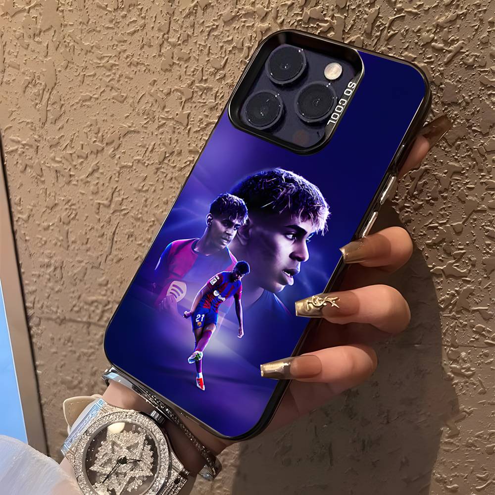 №19 Футбол L-Ламине Y-Ямальс Чехол для телефона Для iPhone 16,15,14,13,12,Pro,XS,Max,Plus,Mini,SE Черный Конфетный Матовый Ударопрочный Чехол