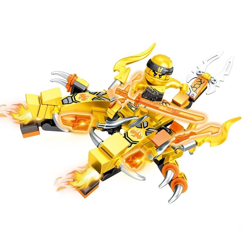 566 шт., ниндзя, золотой трехголовый дракон, 4 в 1, строительные блоки, игрушки для детей, кирпичи «сделай сам», головоломки, игрушки для мальчика