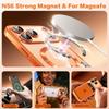Модный прозрачный чехол с оранжевой магнитной рамкой для For Iphone Air 17 16 15 14 13 12 11 Pro Max Plus Беспроводная зарядка Покрытие Мягкий деловой чехол
