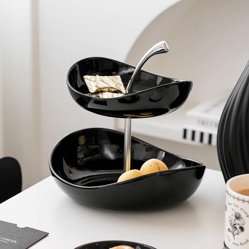 MOMO Fruit Plate Home Living Room Coffee Table Ornaments Candy Dish Placed Snack Tray Multi-layer High-grade Fruit Plate
