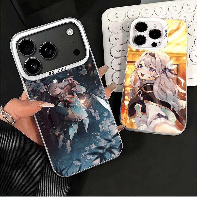 Чехол для телефона Honkai Star Rail Firefly Мягкий для iPhone 15 16 17 Pro Max 17Air 16E 14 Plus 13 12 Mini Ударопрочный Задняя крышка