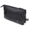 Spacious Men's Clutch Made of Genuine Grained Leather CANPELLINI 21557 Black