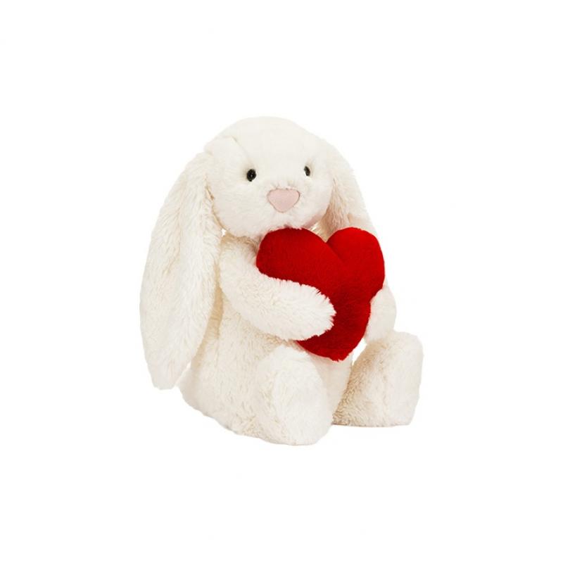 JELLYCAT День святого Валентина Заяц Бонни Красное Сердце Кукла Плюшевая Кукла Высота 18/31 см