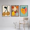 Cartoon Cute Strawberry Lemon Abstract Fruit Poster and Prints Nordic Wall Art Canvas Painting Pictures for Kids Room Home Decor