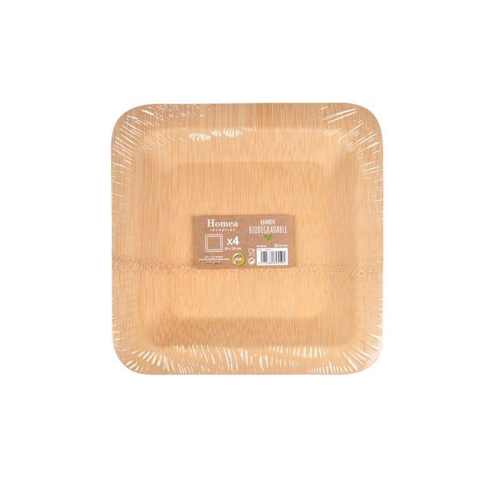 Set de 4 plateaux bambou eco responsable