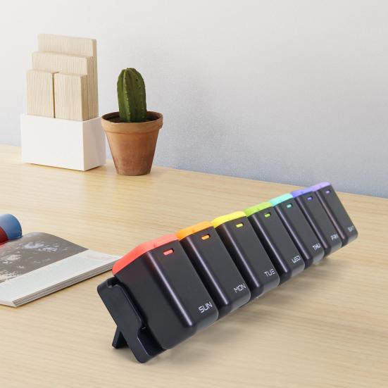 Магнитный еженедельный органайзер для таблеток, портативный дорожный футляр для таблеток, дозатор лекарств для ежедневного приема