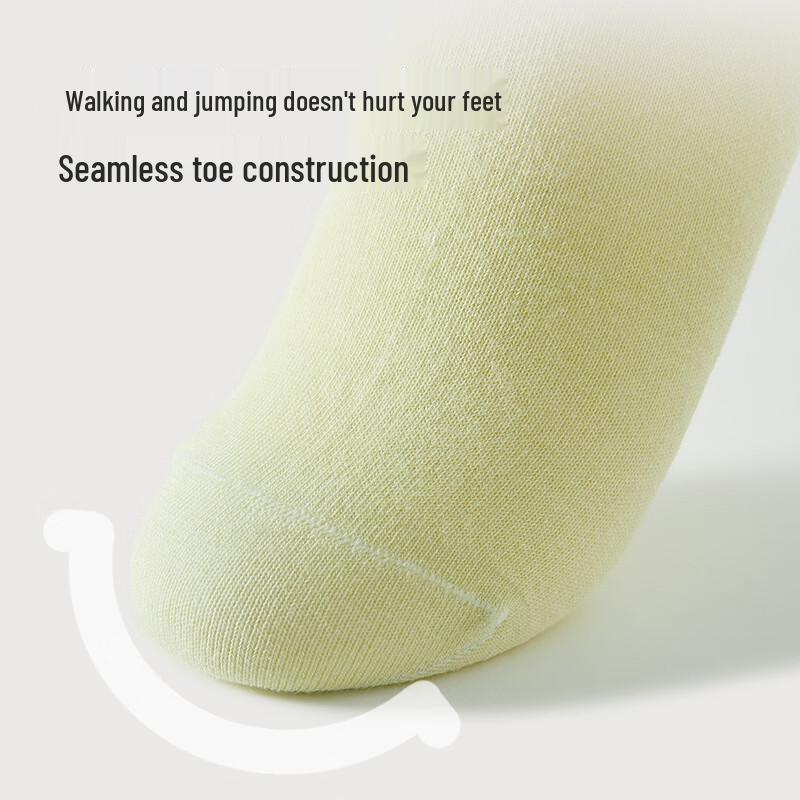 Hengyuanxiang 10A Antibacterial All-Cotton Crew Socks - 6 Pairs