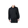 Solid Color Casual Loose Ribbed Hoodie Men Hoodies Black 1383100-001