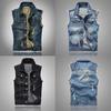 3 цвета джинсовый жилет Slim Fit джинсы светлого цвета мужчины женщины унисекс жилет мода без рукавов куртка