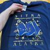 Ситка Аляска Y2K Винтажная футболка Орел Путешествия США Америка 90-е Классика Океан