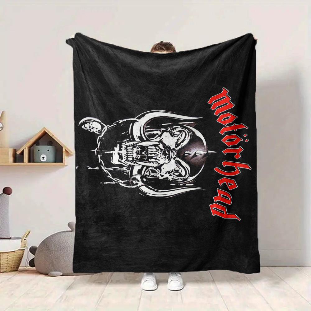 1Pc Motorhead Heavy Metal Blanket Soft And Comfortable Casual Warm Camping Travel Christmas Halloween Xmas Gift Em92825