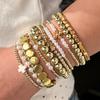Stylish Turquoise Cross & Pearl Beaded Elastic Bracelet Set for Women - 5 Pieces