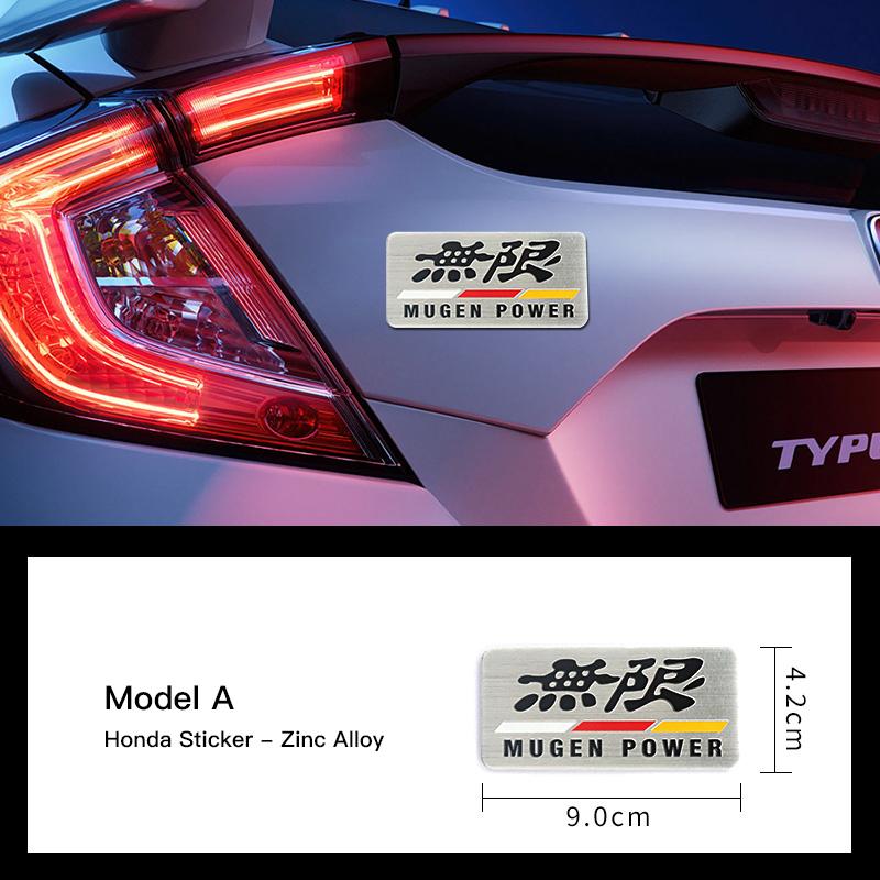 Car Body Aluminum Stickers Auto Logo Decorate Decals For Honda Civic Fit Jazz Accord Pilot CRV Odyssey Passport City Shuttle HRV ajj256