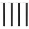 VidaXL 4 Height-adjustable Table Legs 710 Mm Black