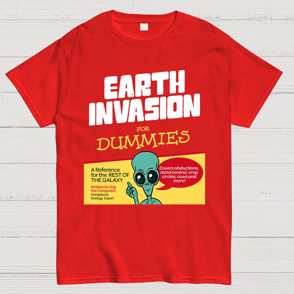 Earth Invasion for Dummies Cotton Summer Casual Cool Loose T-Shirt