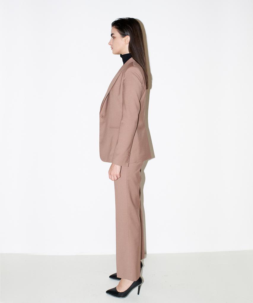 Chaenyuyog Sassy Straight Trousers [Beige]