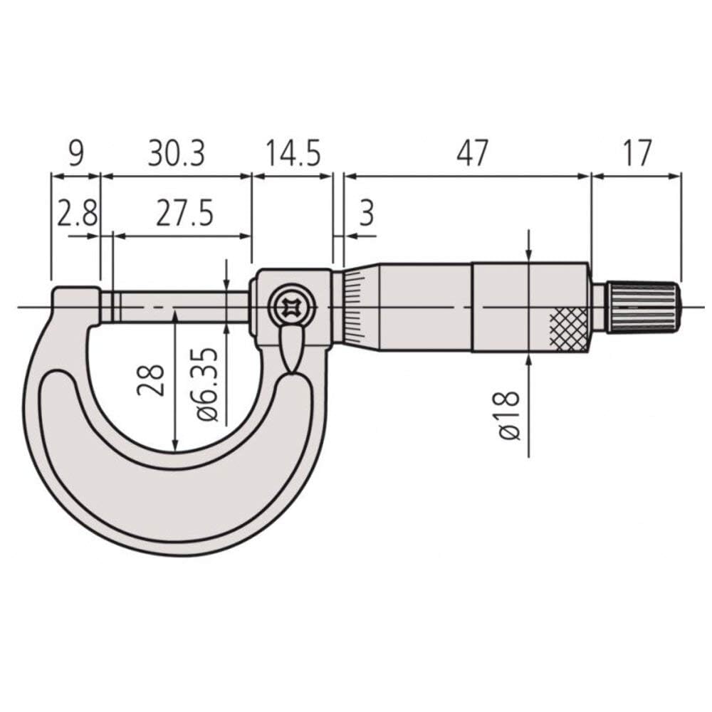 Наружный микрометр Mitutoyo M110-25
