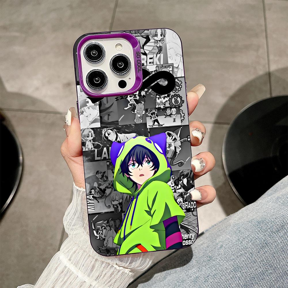 Чехол для телефона SK8 Infinity Мия Чинен для iPhone 17 16 15 14 13 12 11 X XR XS Air Pro Max Plus Фиолетовый Цветной Серебристый Чехол