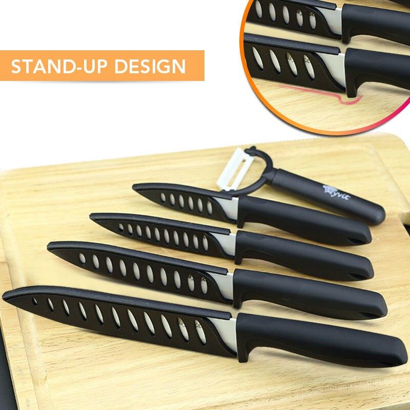 Ceramic Knife Set 3 4 5 6 Inch Kitchen Knife Set Fruit Vegetable Utility Slicing Zirconium White Blade Chef Knives
