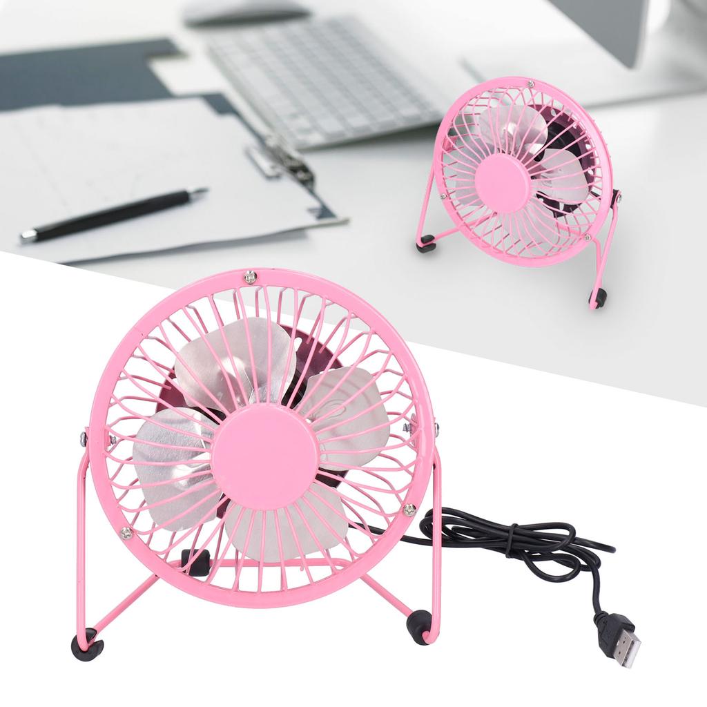 Fan USB Portable Silent Aluminum Blade Desk Desktop Iron Crafts Fans