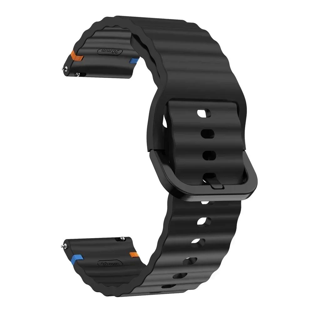 Силиконовый ремешок для часов 20 мм 22 мм Для TicWatch Pro 3 Ultra Ремешок Для TicWatch GTW/GTX/S2/E2/E3/GTH Замена Мягкий Спортивный Браслет