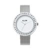 Watch Clone Watch Stylish Simple KLON ENGRAVE TIME 33mm Men's Women's -SILVER MESH-