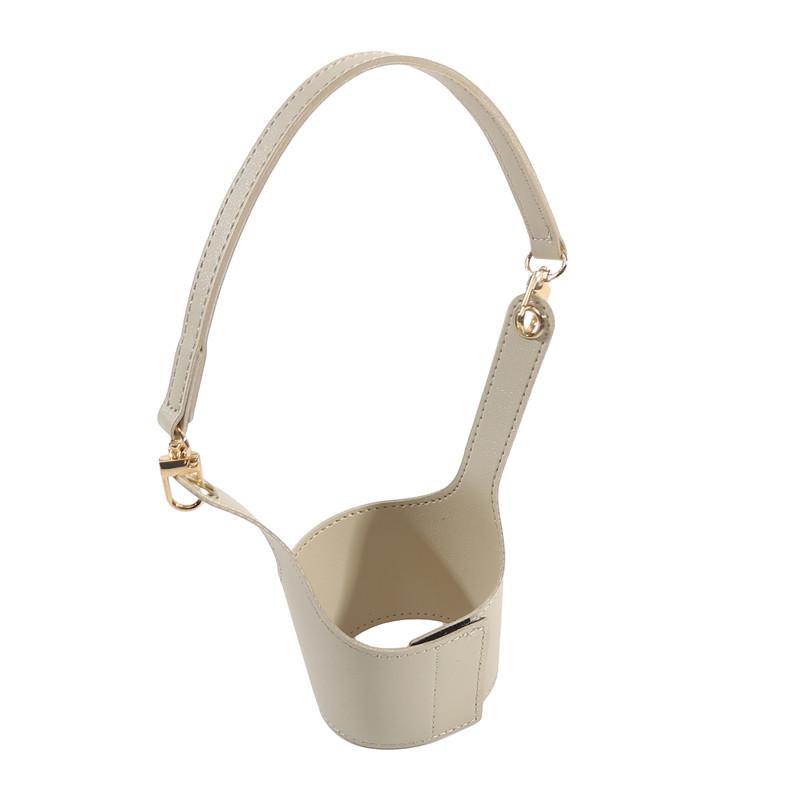 Портативный кожаный держатель для кофейной чашки, регулируемый ремень для переноски бутылки, модная сумка для стакана воды, чехол