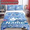 3pcs Duvet Cover Set (1*Duvet Cover + 2*Pillowcase, Without Core), Custom Name Care Bears Pattern Bedding Set, Home Bedroom Decor Gift