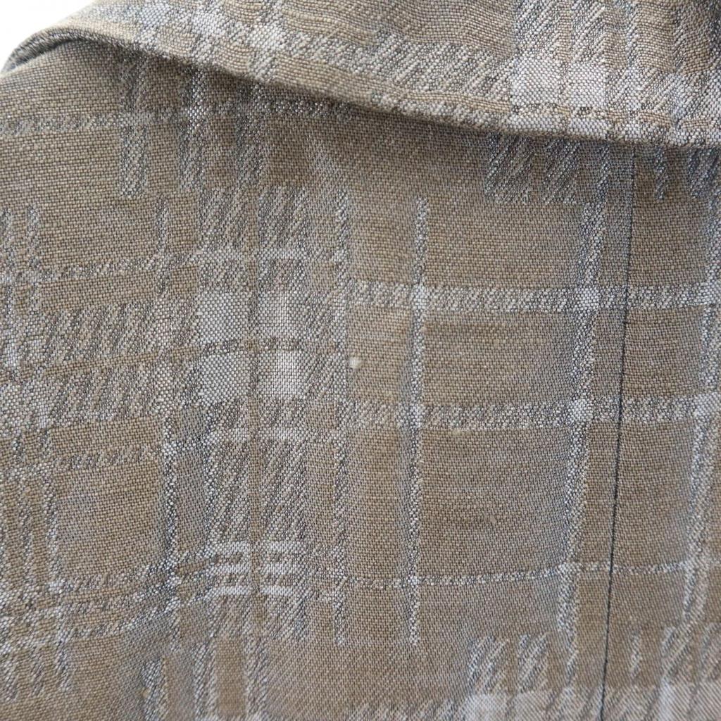 Giorgio Armani Неношеный Женский приталенный пиджак в клетку из смесового льна Сделано в Италии Б/У