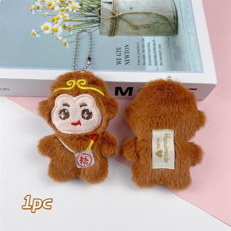 Мультяшная плюшевая кукла-обезьянка, брелок, подвеска, милая брошь в виде маленькой обезьянки, украшения для рюкзака, аксессуары, подарки на день рождения