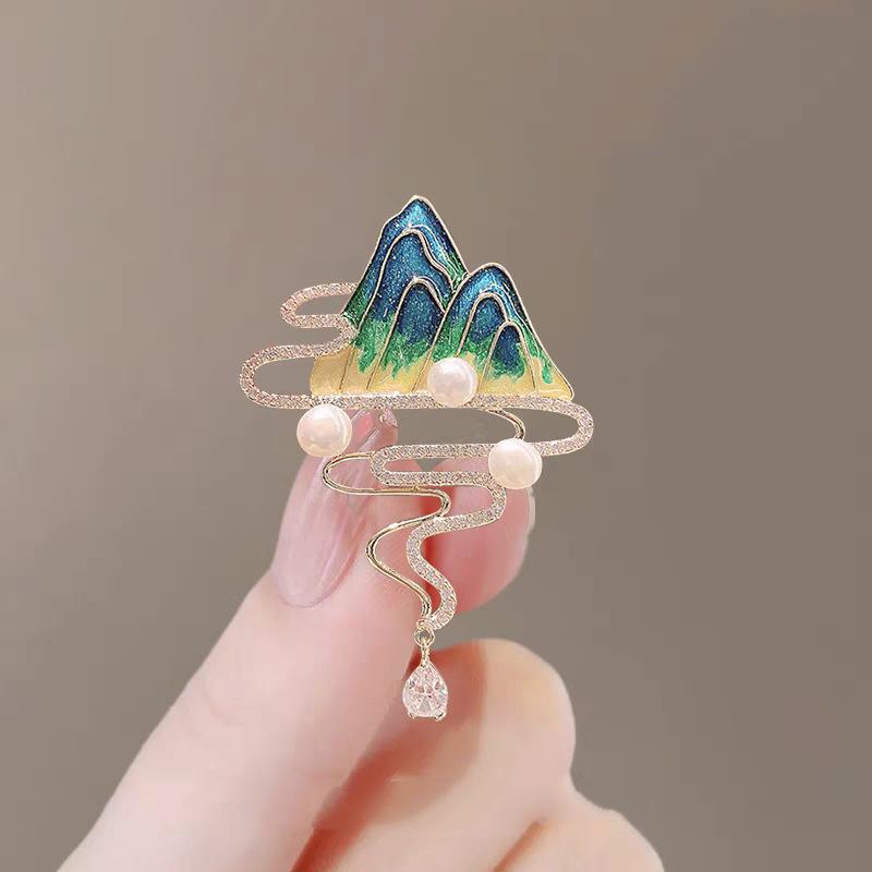 High-End Brooches, Women'S Sense Of Luxury, Niche, High-End Pins, Elegant Temperament, Fixed Clothes, Suits, Pearl Jewelry