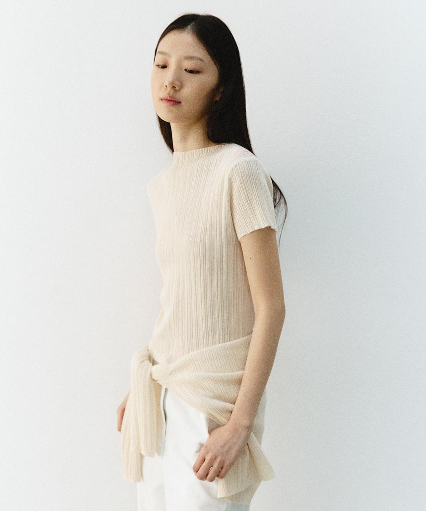 ARTID Cotton Rib Short Sleeve Knit_Butter