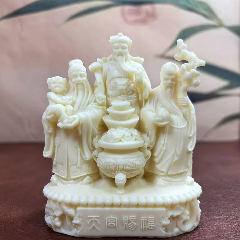 Скульптуры Фу Лу Шоу и Фигурки Китайские Мифологические Персонажи Дом Комната Офис Богатство Удача Декор Фэн-шуй Подарок