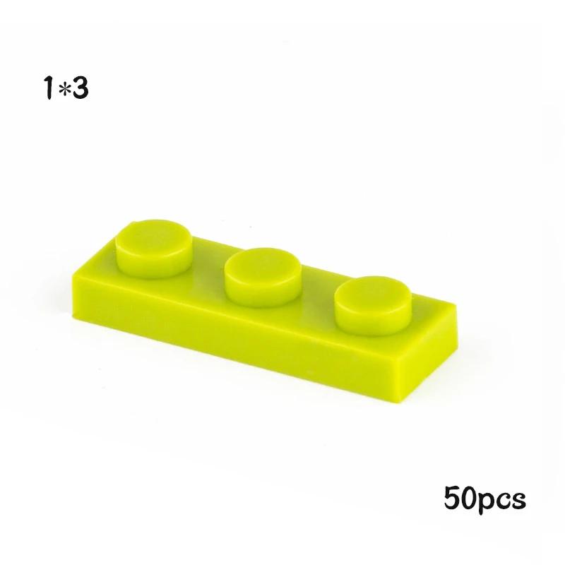 50 шт. Пластина 1x3 3623 Совместимая с Известным Брендом Строительный Блок Классические Строительные Блоки Игрушки MOC DIY