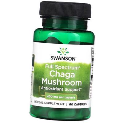 Гриб Чага, Full Spectrum Chaga Mushroom 400, 60капс (71280110)