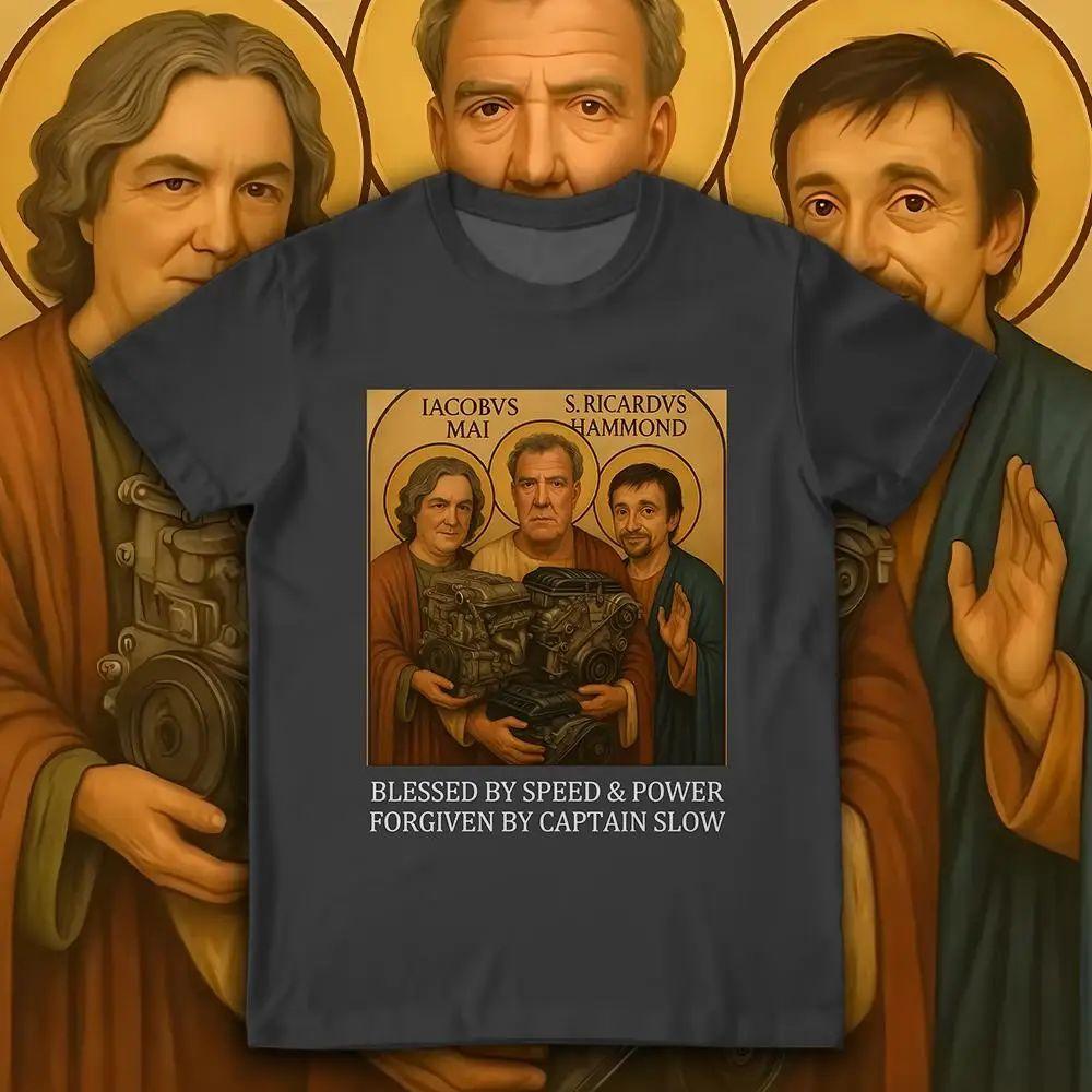 Fashion Funny Meme Graphic Tops Jeremy Clarkson Protect Us From Electric Motors Tshirt Vintage Daily Casual Streetwear Unisex