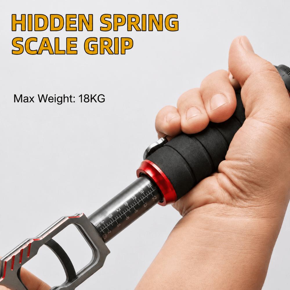 360° Swivel Non-Slip Handle Fishing Grabber with 40lb Scale Fish Holder Catch and Release