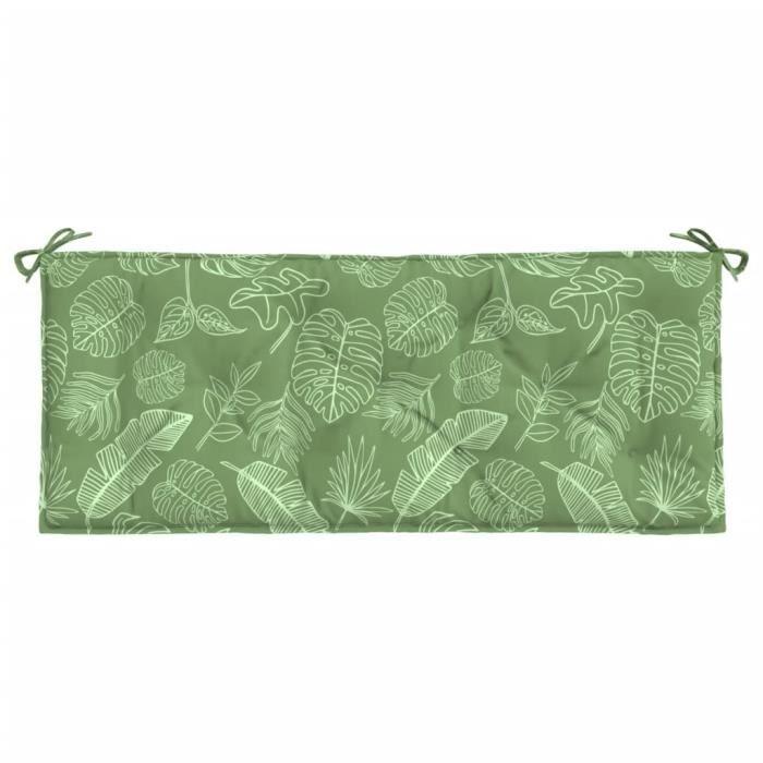 VidaXL Garden Bench Cushion Leaf Pattern 120x50x7 Cm Fabric 361599