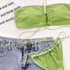Women's Bikini Solid Color Sexy Women's Split Swimsuit Triangle Swimsuit
