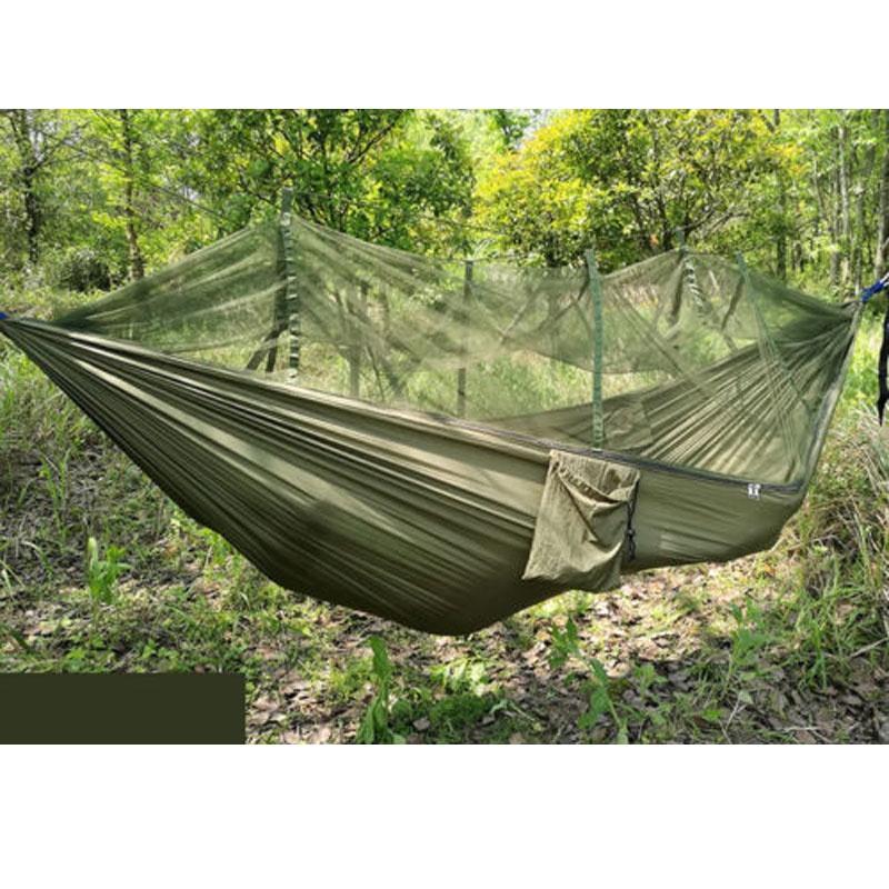 Spacious Double Person Hanging Hammock Bed With Anti-mosquito Net For Camping
