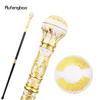Золотисто-белая роскошная круглая ручка модная трость для вечеринки декоративная трость для ходьбы элегантная набалдашник трость для ходьбы 93 см