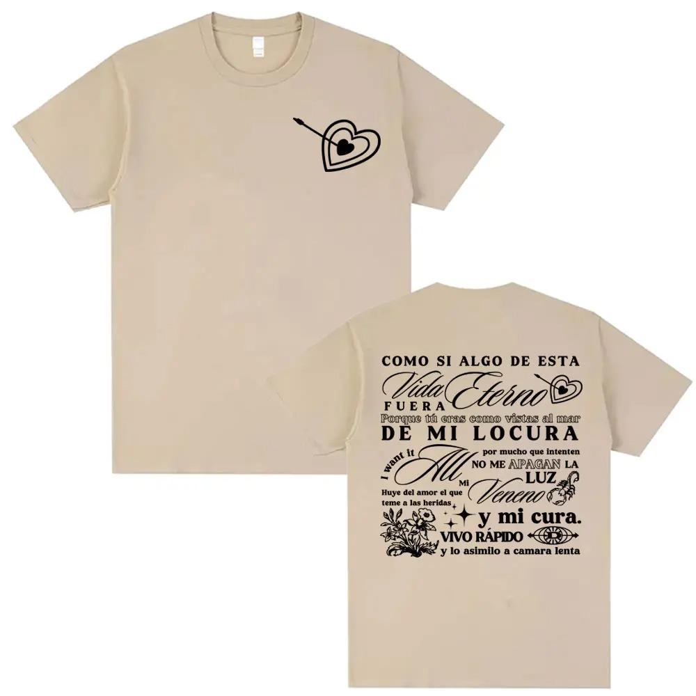 Unisex Delaossa Album Letter Print TShirt 100 Cotton Oversized Harajuku Hip Hop Streetwear Fashion Women And Men Tshirts