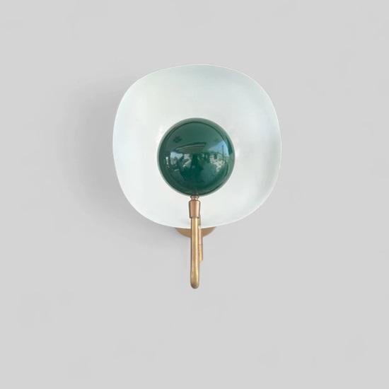 30,48 см зеленый Mid Century Modern Brass настенный светильник в индустриальном стиле для ванной комнаты, спальни, светильник Ball Replica Lamp