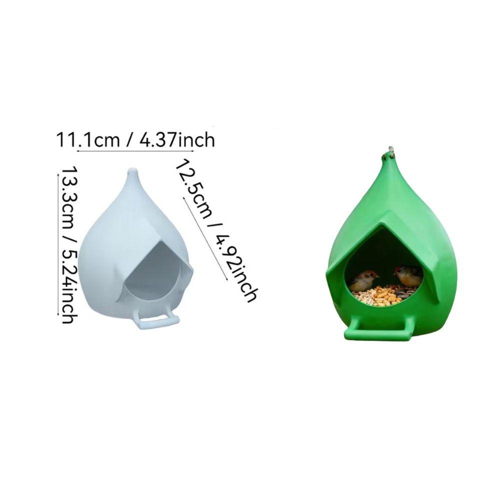 Creative Waterproof Hanging Bird Feeder Rainproof Large Capacity Bird Feeding Dispenser with Stand Bird Feeder Tray Outdoor