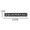 3D Metal Chrome Black Logo Quattro Emblem Decal Car Badge For  Audi A3 A5 A4 A6 A7 A8 S1 TT Q3 Q7 Q5 Quattro Sticker Accessories