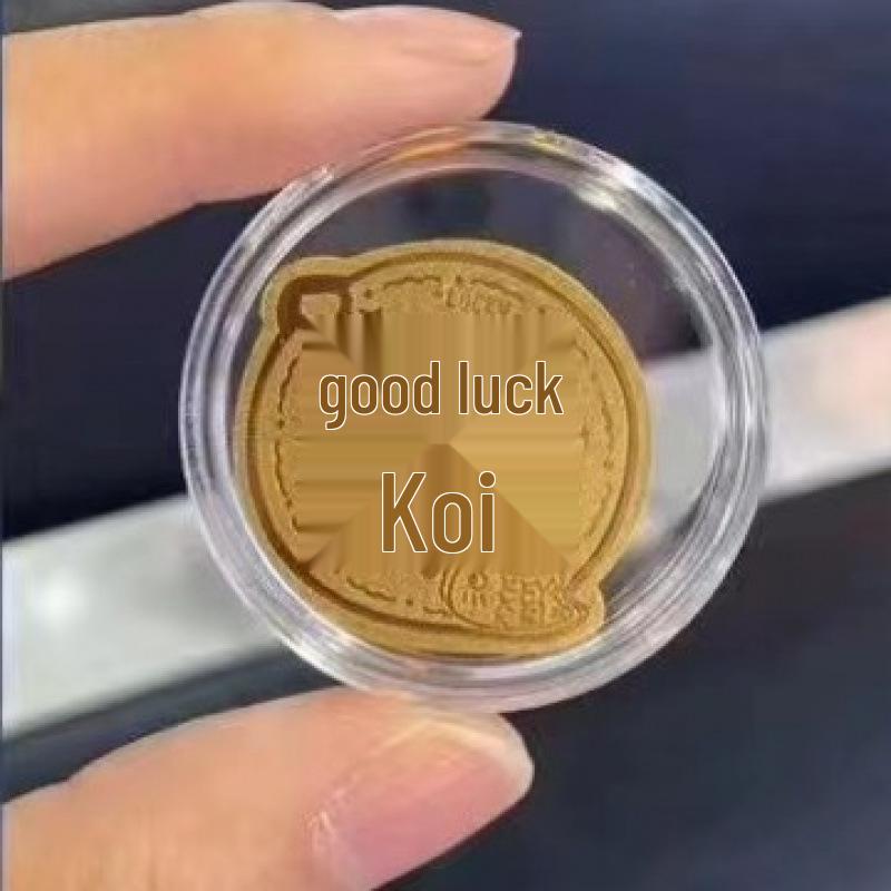 2mg Gold-Plated Wealth-Attracting Mobile Phone Sticker with Adhesive Backing
